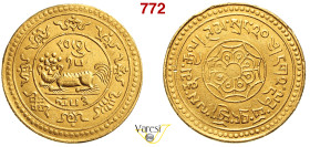 TIBET - 20 Srang BE 15-53 (1919), Ser-Khang KM. 22 L&M 1063A Kann 1587 Au 11,67 g 36,8 mm RR • In slab NGC AU details, cleaned