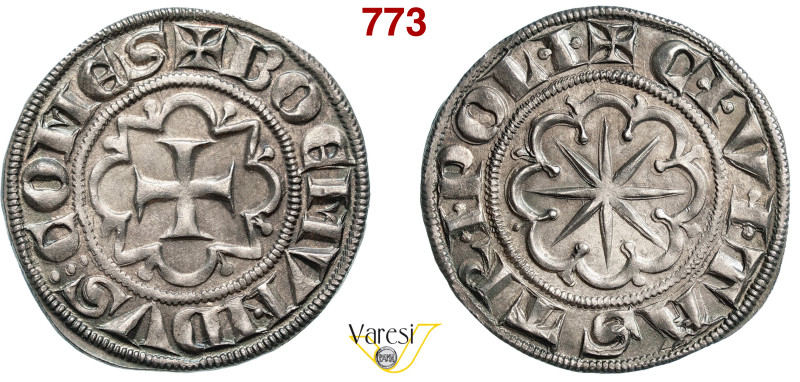 TRIPOLI - BOEMONDO VI (1251-1275) Grosso D/ Croce patente entro cornice R/ Stell...
