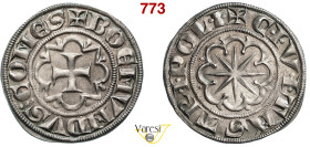 TRIPOLI - BOEMONDO VI (1251-1275) Grosso D/ Croce patente entro cornice R/ Stella a 8 punte entro cornice Metcalf LE 490 Schlumberger IV, 19 Ag 4,26 g...