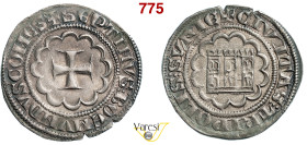 TRIPOLI - BOEMONDO VII (1275-1287) Mezzo Grosso D/ Croce patente entro cornice di archi R/ Castello a tre torri Metcalf 500 Schlumberger IV, 22 Ag 2,1...