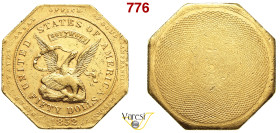 U.S.A. - CALIFORNIA, United States Assay Office of Gold 50 Dollari 1852 "887 Thous." San Francisco T/ rigato Fr. 79 Au 84,81 g 41,6 mm RRR • Di buona ...