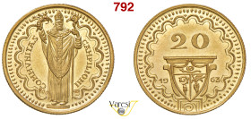 CAMPIONE D'ITALIA Gettone da 20 Franchi 1963 Au 6,00 g 21 mm FDC/proof