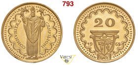 CAMPIONE D'ITALIA Gettone da 20 Franchi 1965 Au 6,11 g 21 mm FDC/proof