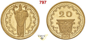 CAMPIONE D'ITALIA Gettone da 20 Franchi 1970 Au 6,08 g 21 mm FDC/proof