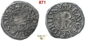 CARLO II (1504-1553) Forte o Patacco di Aosta sigle NV, D/ Scudo sabaudo e tre anellini R/ Grande K fra due anellini MIR 425 Cudazzo 506 Mi 1,12 g 27,...
