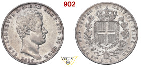 CARLO ALBERTO (1831-1849) 5 Lire 1836 Torino MIR 1047o Pagani 240 Ag 24,84 g 37 mm RR BB