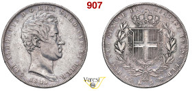 CARLO ALBERTO (1831-1849) 5 Lire 1840 Genova MIR 1047v Pagani 247 Ag 24,91 g 37 mm BB