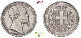 VITTORIO EMANUELE II, Re di Sardegna (1849-1861) 5 Lire 1850 Torino MIR 1057b Pagani 371 Ag 24,74 g 37 mm RR MB