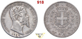 VITTORIO EMANUELE II, Re di Sardegna (1849-1861) Lira 1850 Torino MIR 1059b Pagani 402 Ag 4,99 g 23 mm R q.BB