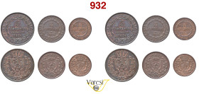 VITTORIO EMANUELE II, Re Eletto (1859-1861) 5, 3 e 1 Cent. 1826 (1860) Bologna BB÷SPL