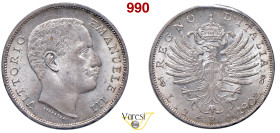 VITTORIO EMANUELE III (1900-1946) Lira 1902 "aquila araldica", Roma MIR 1145b Pagani 764 Ag 5 g circa 23 mm • Sigillata FDC da Angelo Bazzoni