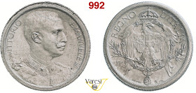 VITTORIO EMANUELE III (1900-1946) Progetto del 2 Lire (1903) Mont. 262 Luppino PPSJ68 Al 4,19 g 29,2 mm • Graffio sulla testa BB/SPL