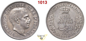VITTORIO EMANUELE III - monetazione per la Somalia (1900-1946) Rupia 1914 Roma MIR 1175d Pagani 961 Ag 11,66 g circa 30 mm • Sigillata SPL, patina di ...