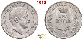 VITTORIO EMANUELE III - monetazione per la Somalia (1900-1946) Rupia 1919 Roma MIR 1175f Pagani 963 Ag 11,70 g 30 mm q.SPL