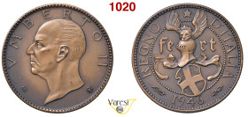 UMBERTO II (1945) Medaglia 1946 Ae 15,92 g 36 mm • Ex Negrini 35/1235 FDC