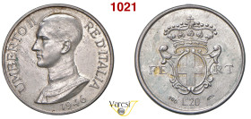UMBERTO II (1945) "20 Lire" 1946 Luppino Fant5 Ag 6,29 g 24 mm q.FDC