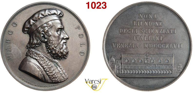 MARCO POLO (1254-1324) Medaglia per la nona riunione degli scienziati a Venezia ...