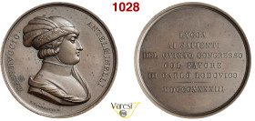 LUCCA CASTRUCCIO ANTELMINELLI (1281-1328) Medaglia "ai sapienti del V congresso" 1843 Opus Girometti Ae 60,1 g 54,3 mm SPL
