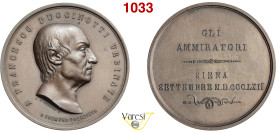 SIENA FRANCESCO PUCCINOTTI (1755-1815) Medaglia 1862 Opus Pieroni Ae 84,31 g 50,7 mm q.FDC
