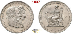 AUSTRIA - FRANZ JOSEPH I (1848-1916) 2 Gulden (2 Fiorini) 1879 per le nozze d'argento Ag 24,69 g 36 mm SPL