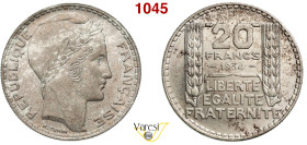 FRANCIA - 20 Franchi 1934 KM. 879 Gad. 852 Ag 20,02 g 35 mm SPL/FDC
