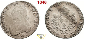 FRANCIA - LUIGI XVI (1774-1793) Scudo 1779, L, Bayonne Gad. 356 Ag 29,51 g 41,9 mm BB
