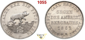 GERMANIA - Anhalt/Bernburg - ALEXANDER CARL (1834-1863) Taler 1862, A, Berlino Dav. 506 J. 73 Ag 18,50 g 33 mm SPL