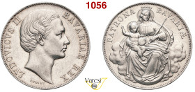 GERMANIA - Bayern - LUDWIG II (1864-1866) Vereinstaler s.d. Dav. 611 Ag 18,53 g 33,3 mm • Hairlines SPL+