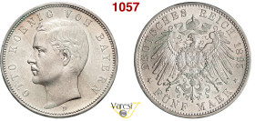 GERMANIA - Bayern - OTTO (1866-1913) 5 Marchi 1895, D, Monaco J. 48 Ag 27,81 g 38 mm • Ossidazioni SPL