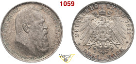 GERMANIA - Bayern - LUITPOLD (1886-1912) 3 Marchi 1911, D J. 52 Ag 16,70 g 33,1 mm FDC