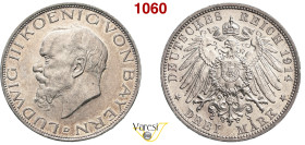 GERMANIA - Bayern - LUDWIG III (1913-1918) 3 Marchi 1914, D, Monaco J. 52 Ag 16,67 g 33,1 mm SPL/q.FDC
