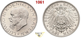 GERMANIA - Bayern - LUDWIG III (1913-1918) 3 Marchi 1914, D, Monaco J. 52 Ag 16,67 g 33,1 mm q.FDC