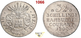 GERMANIA - Hamburg - 32 Schilling 1809 J. 39 Ag 14,14 g 32,9 mm SPL÷FDC