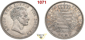 GERMANIA - Sachsen - ANTON (1827-1836) Tallero 1827, S, Dresda Dav. 865 J. 54 Ag 28,00 g 37,4 mm BB÷SPL
