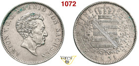 GERMANIA - Sachsen - ANTON (1827-1836) Tallero 1831, S, Dresda Dav. 867 J. 54 Ag 28,07 g 37 mm BB÷SPL