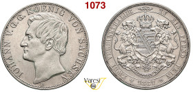 GERMANIA - Sachsen - JOHANN (1854-1873) Doppio Tallero 1861, B Dav. J. 120 Ag 37,03 g 41,1 mm BB/q.SPL