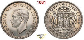 GRAN BRETAGNA - GIORGIO VI (1936-1952) Serie di 8 valori (Corona, 1/2 Corona, 2 Scellini, 1 Scellino di 2 tipi, 6 Pence, 4 Pence e 3 Pence) 1937 FDC/p...