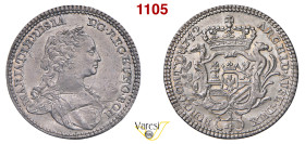 AUSTRIA - Maria Teresa d'Asburgo (1740-1780) Quarto Tallero 1742, Hall 7,06 g 30,8 mm Ag SPL • Graffio al D/