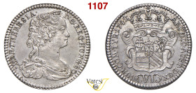 AUSTRIA - Maria Teresa d'Asburgo (1740-1780) VI Kreuzer 1742, Hall Herinek 1270
 Ag 3,56 g 24,6 mm m.SPL