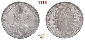 AUSTRIA - Maria Teresa d'Asburgo (1740-1780) Konventions Thaler 1763, Kremnitz Davenport 1132 Ag 28,1 g 40,5 mm m.SPL