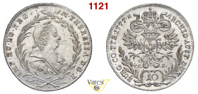 AUSTRIA - Maria Teresa d'Asburgo (1740-1780) 10 Kreuzer 1777, Hall Herinek 1175
 Ag 3,90 g 25,8mm m.SPL