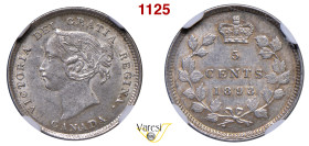 CANADA - Vittoria d'Hannover (1837-1901) 5 Centesimi 1893, Ottawa Ag NGC MS60