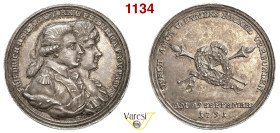 GERMANIA - Osnabruck, Federico di York e Federica (1764-1802) Medaglia 1791 Opus J.J. Stierle, Ag 7,4 g 30 mm SPL