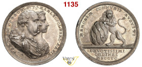 GERMANIA - Baviera, Carlo Teodoro e Maria Leopoldina (1777-1799) Medaglia 1795 Opus Destouches 14,59 g 33,7 mm Ag SPL÷FDC