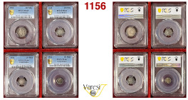 GRAN BRETAGNA - Vittoria d'Hannover (1837-1901) Maudy set (4, 3, 2 e 1 Pence) 1856, Ag • In slab PCGS (PL65 - PL61 - PL64 - PL66)
