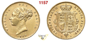 GRAN BRETAGNA - Vittoria d'Hannover (1837-1901) Half Sovereign 1869, Londra Spink 3860 Ag 3,99 g 19,2 mm m. SPL