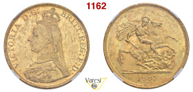 GRAN BRETAGNA - Vittoria d'Hannover (1837-1901) 5 Sovereigns 1887, Londra Spink 3864 Au NGC MS60