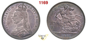 GRAN BRETAGNA - Vittoria d'Hannover (1837-1901) Crown 1887, Londra Davenport 107 Ag 28,35 g 38,8 mm m.SPL