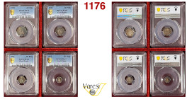 GRAN BRETAGNA - Vittoria d'Hannover (1837-1901) Maudy set (4, 3, 2 e 1 Pence) 1890, Ag • In slab PCGS (PL65 - PL65 - PL64 - PL67)