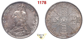 GRAN BRETAGNA - Vittoria d'Hannover (1837-1901) 4 Shillings 1890, Londra Ag PCGS MS63
